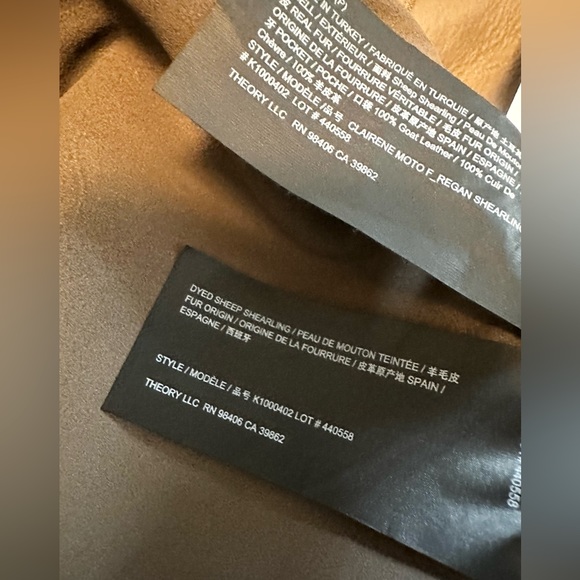 Theory Clairene Moto Jacket in Shearling - Picture 6 of 15